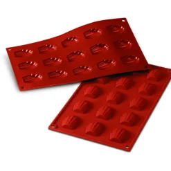 Moule Silicone|Moules À Gâteaux*SILIKOMART Moule Silicone 15 Madeleines 4,4 x 3,4 cm