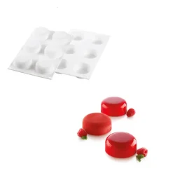 Moule Silicone|Moules À Gâteaux*SILIKOMART Moule Silicone 6 Minis Moules à Manqué Ø67 x h27 mm 90ml Professional