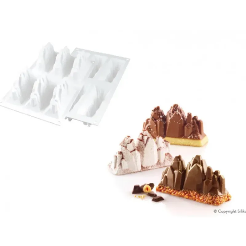 Moule Silicone|Moules À Gâteaux*SILIKOMART Moule Silicone 6 Montagnes Tre Cime 120 ml Professional