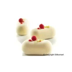 Moule Silicone*SILIKOMART Moule Silicone 8 Ovales Bombés 8,2 x 4,3 cm 81ml Professional