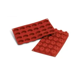 Moule Silicone*SILIKOMART Moule Silicone 24 Savarins Ovales 4,4 x 3,2 cm