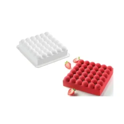 Moule Silicone|Moules À Gâteaux*SILIKOMART Moule Silicone Carré Bubble Professional
