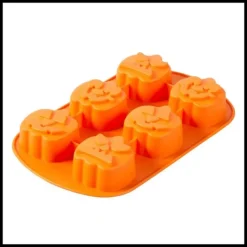 Moule Silicone*WILTON Moule Silicone Citrouille Halloween 6 Empreintes