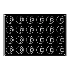 Moule Silicone*PAVOFLEX Moule Silicone Éclipse Ø 7,2 cm x H 4,1 cm (x24)
