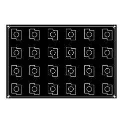 Moule Silicone*PAVOFLEX Moule Silicone Cube Tekno 5,8 x 5 cm x H 5 cm (x24)
