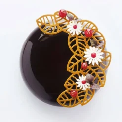 Moules À Chocolat|Décoration Comestible*PAVONI Moule Silicone Décor Feuilles 14,1 x 10 x H 0,2 cm (x3)