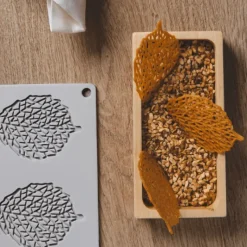 Moule Silicone*PAVONI Moule Silicone Gourmand Feuille 7,3 x 5,5 x H 0,2 cm (x8)