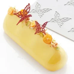 Moules À Chocolat|Décoration Comestible*PAVONI Moule Silicone Gourmand Petit Papillon 4 x 3,9 x H 0,2 cm (x8)