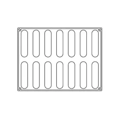 Moule Silicone|Moules À Gâteaux*PAVOFLEX Moule Silicone Pastel 12,5 x 2,8 cm x H 2,8 cm (x14)