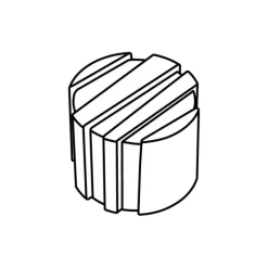 Moule Silicone*PAVOFLEX Moule Silicone Rond Rayé Ø 6 cm x H 4,5 cm (x24)