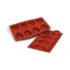 Moule Silicone*SILIKOMART Moule Silicone Savarins Coeurs 6,2 x 6,2 cm (x8)
