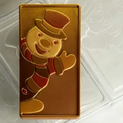 Moules À Chocolat*PAVONI Moule Tablette Chocolat Bonhomme de Neige 15,4 x 7,7 cm