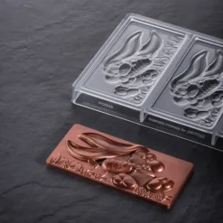 Moules À Chocolat*PAVONI Moule Tablette Chocolat Lapin de Pâques 15,4 x 7,2 cm (x3)