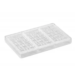 Moules À Chocolat*PAVONI Moule Tablette Chocolat Ola 15,5 x 7,7 cm x H 1 cm (x3)