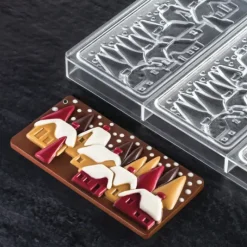 Moules À Chocolat*PAVONI Moule Tablette Chocolat Village De Noël 15,4 x 7,7