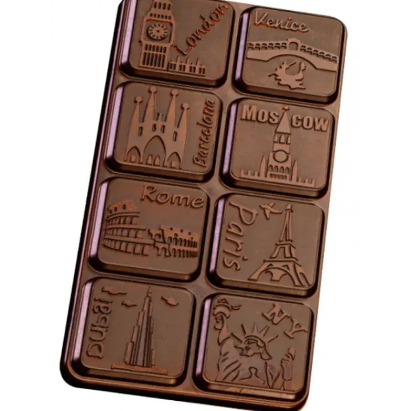 Moules À Chocolat*CUISINEADDICT Moule Tablette de Chocolat Grandes Villes x3