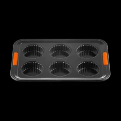 Moule Anti-adhésif|Moules À Gâteaux*LE CREUSET Moule Tartelettes Anti-Adhésif 6 Empreintes 38,7 x 26,9 cm