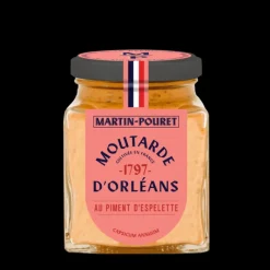 Moutarde*MARTIN POURET Moutarde d'Orléans au Piment d'Espelette AOP 95g