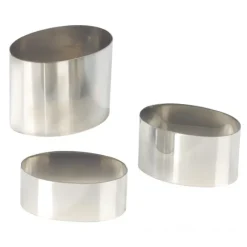 Cercle À Patisserie*MALLARD FERRIERE Nonnette Ovale Inox 7,5cm H3 cm