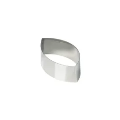 Cercle À Patisserie*MALLARD FERRIERE Nonnette Ovale Pointu Inox 9 cm H 3 cm