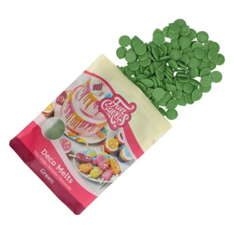 Décoration Comestible*FUNCAKES Pistoles Deco Melts Vert 250g