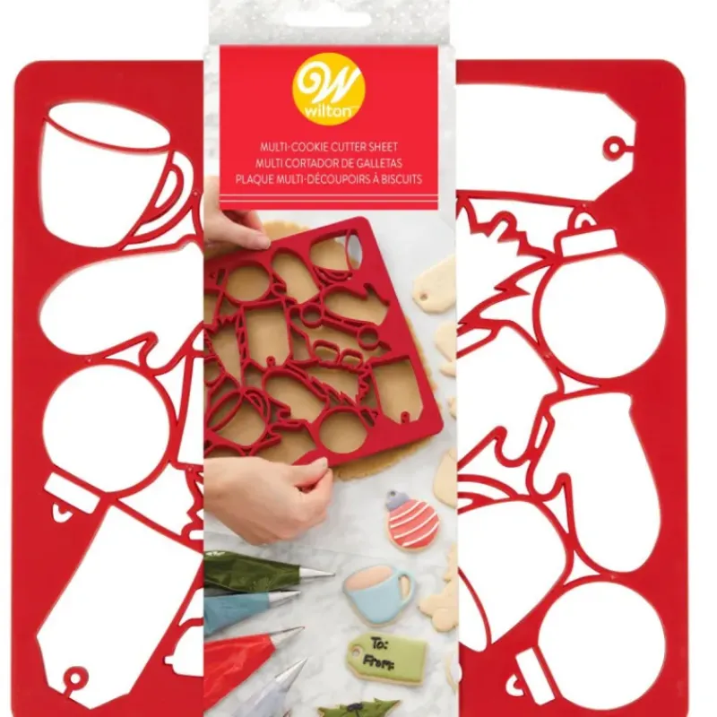 Emporte Pièce - Découpoir Pâtisserie*WILTON Plaque Multi-découpoirs 14 Empreintes Noël