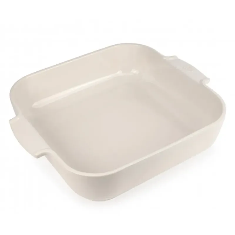 Plat De Cuisson*PEUGEOT Plat à Four Carré en Céramique Appolia 36 cm Ecru