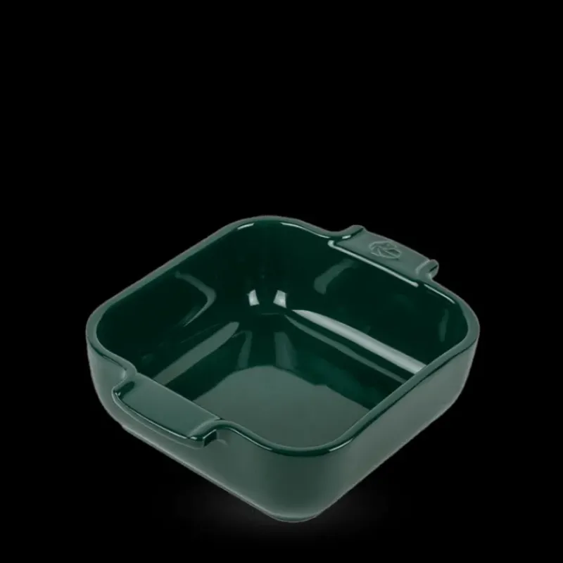 Plat De Cuisson*PEUGEOT Plat à Four Carré en Céramique Appolia 18 cm Vert Forêt
