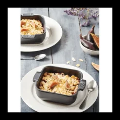 Plat De Cuisson*PEUGEOT Plat à Four Carré en Céramique Appolia 18 cm Vert Forêt