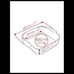 Plat De Cuisson*PEUGEOT Plat à Four Carré en Céramique Appolia 18 cm Vert Forêt