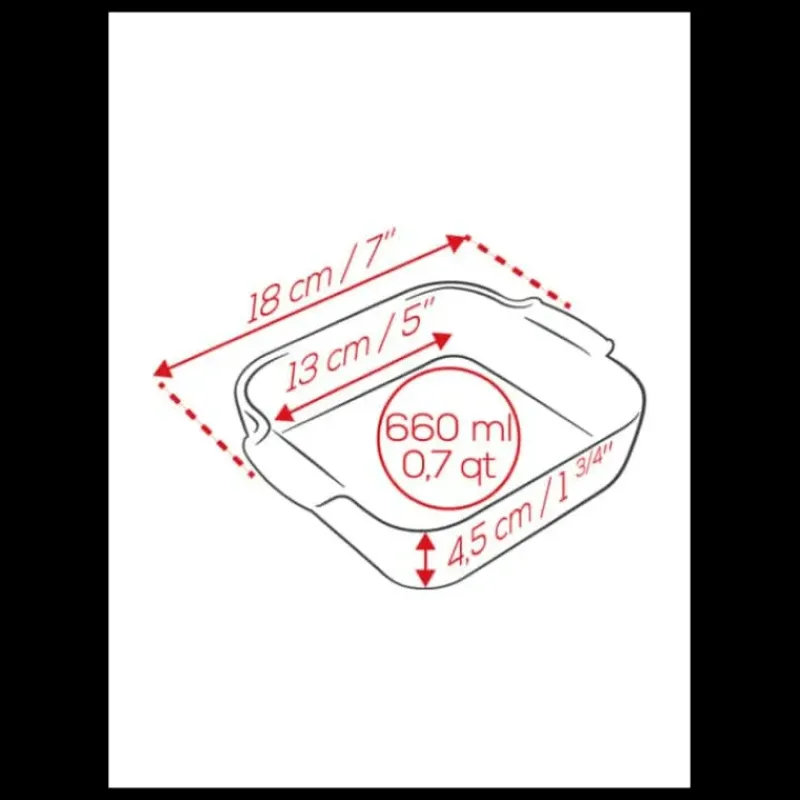 Plat De Cuisson*PEUGEOT Plat à Four Carré en Céramique Appolia 18 cm Vert Forêt