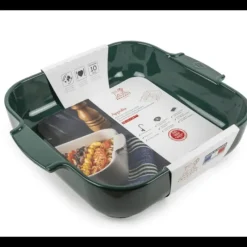 Plat De Cuisson*PEUGEOT Plat à Four Carré en Céramique Appolia 36 cm Vert Forêt