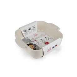 Plat De Cuisson*PEUGEOT Plat à Four Carré en Céramique Appolia 18 cm Ecru