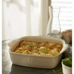 Plat De Cuisson*EMILE HENRY Plat à Four Carré en Céramique 28 x 24 cm Argile