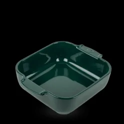 Plat De Cuisson*PEUGEOT Plat à Four Carré en Céramique Appolia 21 cm Vert Forêt