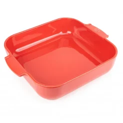 Plat De Cuisson*PEUGEOT Plat à Four Carré en Céramique Appolia 36 cm Rouge
