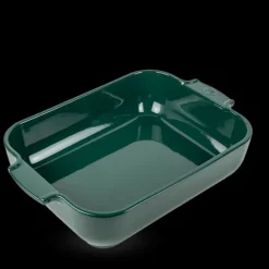 Plat De Cuisson*PEUGEOT Plat à Four Rectangulaire en Céramique Appolia 32 cm Vert Forêt