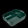 Plat De Cuisson*PEUGEOT Plat à Four Rectangulaire en Céramique Appolia 25 cm Vert Forêt