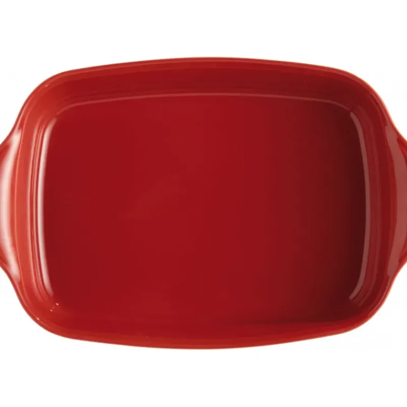 Plat De Cuisson*EMILE HENRY Plat à Four Rectangulaire en Céramique 42,5 x 28 cm Grand Cru