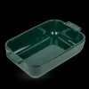 Plat De Cuisson*PEUGEOT Plat à Four Rectangulaire en Céramique Appolia 22 cm Vert Forêt