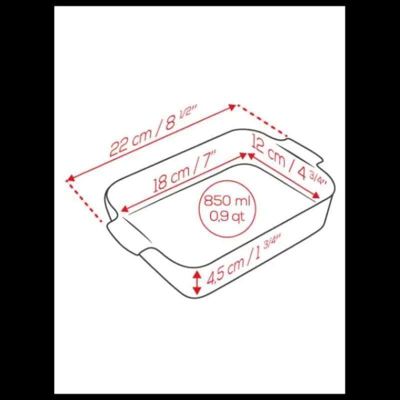 Plat De Cuisson*PEUGEOT Plat à Four Rectangulaire en Céramique Appolia 22 cm Vert Forêt