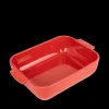 Plat De Cuisson*PEUGEOT Plat à Four Rectangulaire en Céramique Appolia 25 cm Rouge