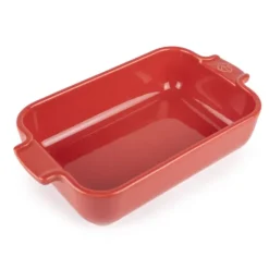 Plat De Cuisson*PEUGEOT Plat à Four Rectangulaire en Céramique Appolia 22 cm Rouge