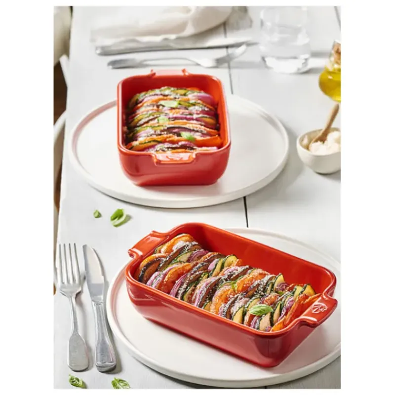 Plat De Cuisson*PEUGEOT Plat à Four Rectangulaire en Céramique Appolia 22 cm Ardoise