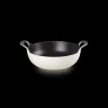 Plat De Cuisson|Woks*LE CREUSET Plat Balti En Fonte Rond 24 cm Meringue