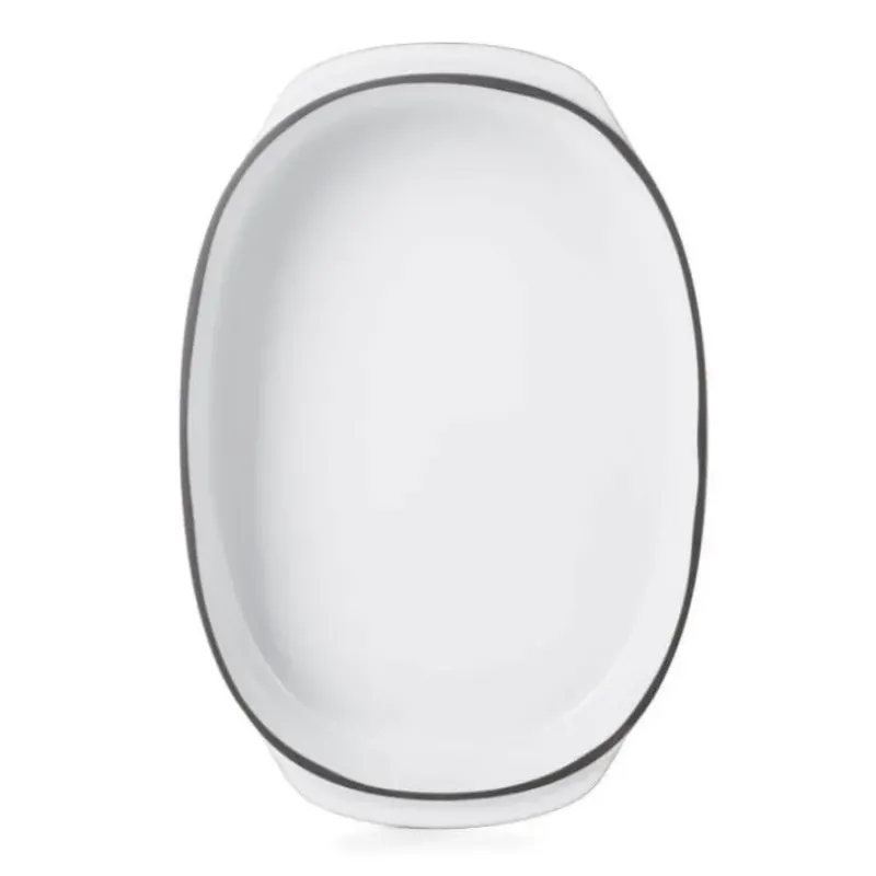 Plat De Cuisson*REVOL Plat Oblong Blanc Cumulus 34 x 25 cm Caractère Culinaire