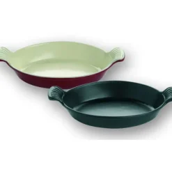 Plat De Cuisson*MATFER Plat Ovale Rouge 34 cm en Fonte émaillée