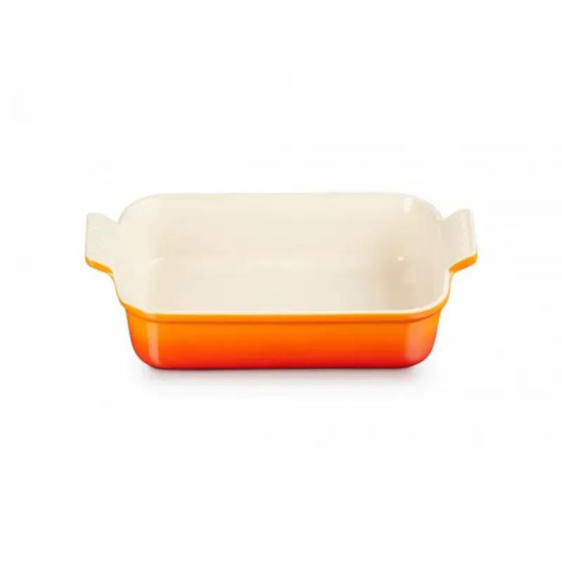 Plat De Cuisson*LE CREUSET Plat Rectangulaire Héritage en Céramique 26 cm Volcanique Tradition