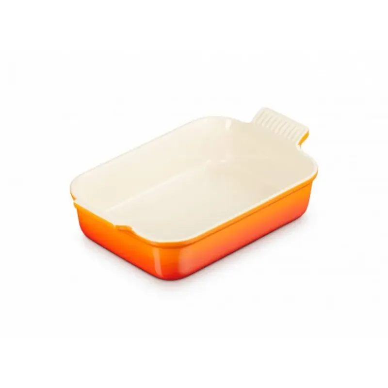 Plat De Cuisson*LE CREUSET Plat Rectangulaire Héritage en Céramique 26 cm Volcanique Tradition