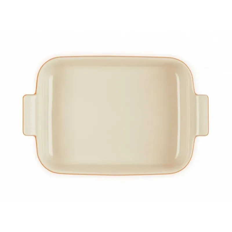 Plat De Cuisson*LE CREUSET Plat Rectangulaire Héritage en Céramique 32 cm Volcanique Tradition